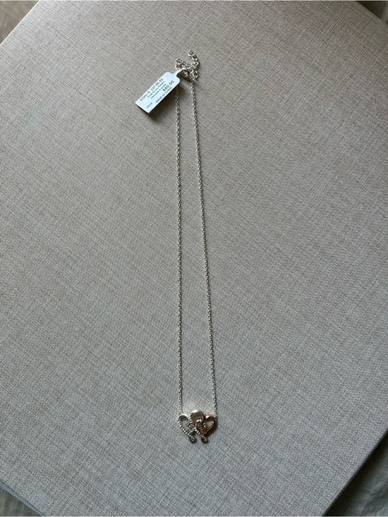 Kohl's Jewelry - Silver & Rose Gold Heart Pendant Necklace